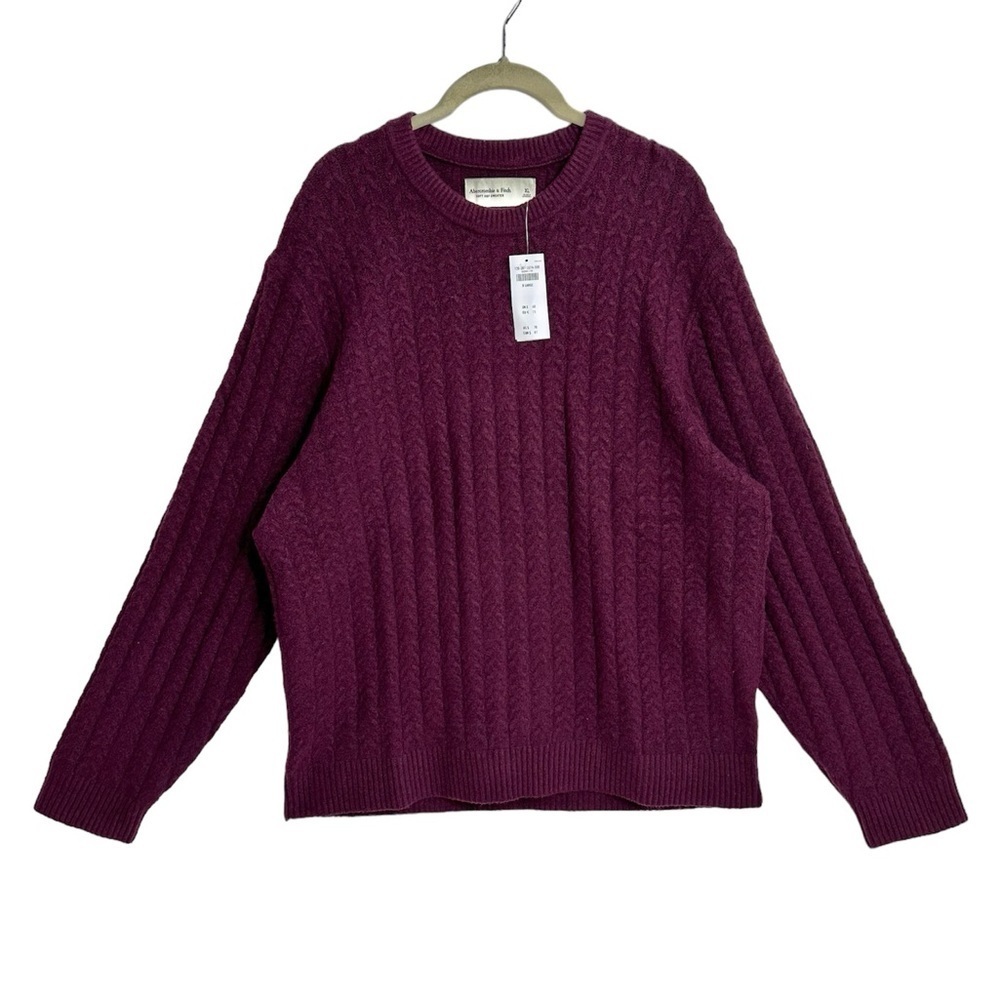ABERCROMBIE AND FITCH Soft A&F Crewneck Sweater,‎ MEN’S size X-LARGE